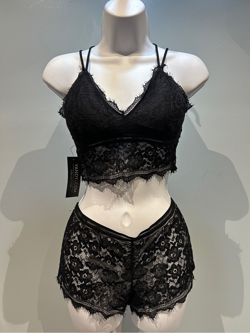 Yandy Black Lace Lingerie Set NWT